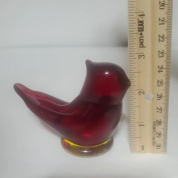 Vtg Cardinal Of Love Signed By W Ward 1991 With Glowing Bottom - Picture 5 of 5